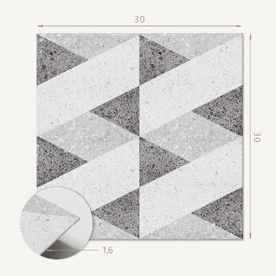 Carreaux vinyle Combinaisons géométriques en contrastes
