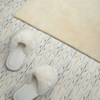 Carreaux pvc Losanges avec un accent feuillu