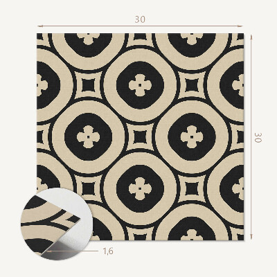 Carreaux de vinyle auto-adhésifs Motifs carrés dans un style géométrique