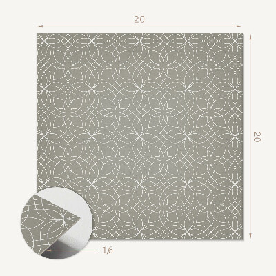 Carreaux vinyle Motifs géométriques d'inspiration florale