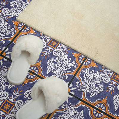 Carreaux de vinyle auto-adhésifs Motifs floraux avec détails