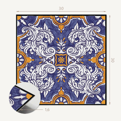 Carreaux de vinyle auto-adhésifs Motifs floraux avec détails