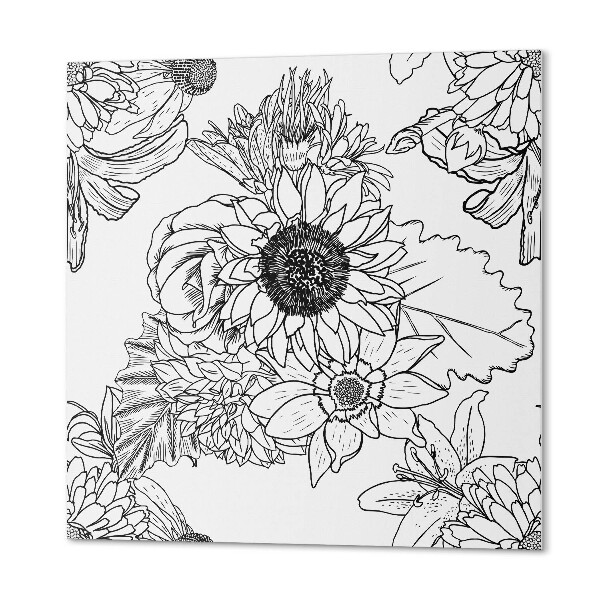 Carreaux vinyle Lignes avec un motif floral