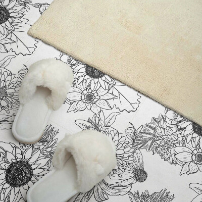 Carreaux vinyle Lignes avec un motif floral