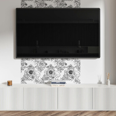 Carreaux vinyle Lignes avec un motif floral