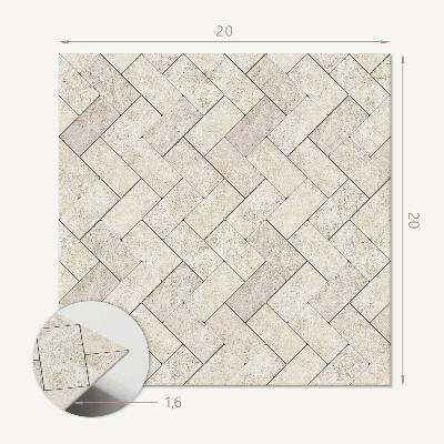 Carreaux pvc Motif à chevrons dans un style élégant