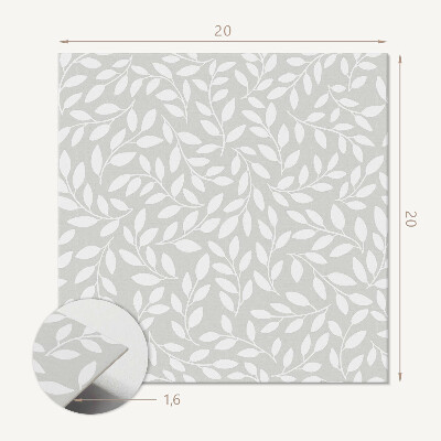 Carreaux de vinyle auto-adhésifs Motif de feuille florale