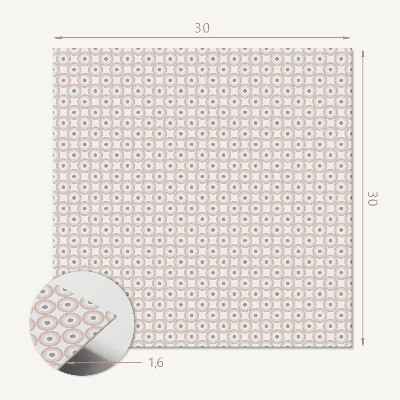 Carreaux de vinyle auto-adhésifs Motif géométrique de cercles dans une grille