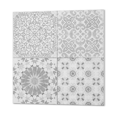 Carreaux pvc Composition florale-géométrique