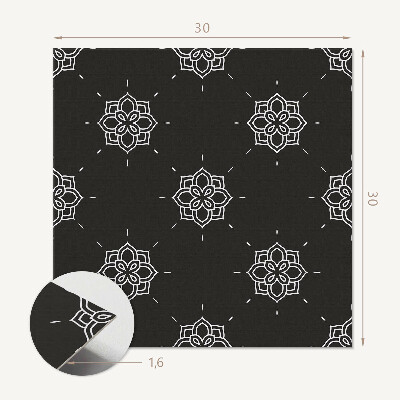 Carreaux de vinyle auto-adhésifs Conception florale