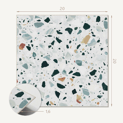 Carreaux vinyle Un motif de pierre moucheté dans un style élégant