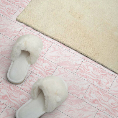 Carreaux de vinyle auto-adhésifs Des vagues élégantes dans un motif marbré