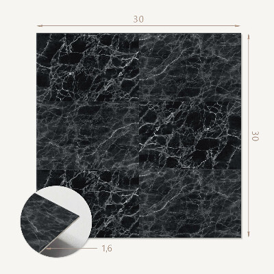 Carreaux de vinyle auto-adhésifs Motif en marbre aux veines subtiles