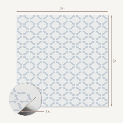 Carreaux de vinyle auto-adhésifs Motif ovale de style géométrique