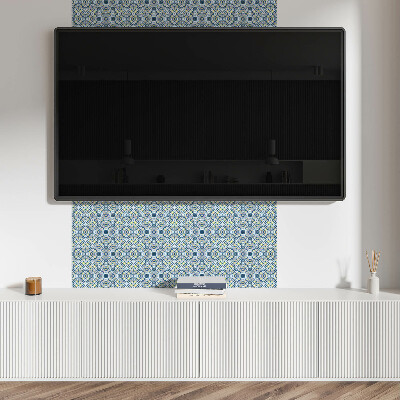 Carreaux de vinyle auto-adhésifs Motif floral en version géométrique