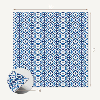 Carreaux de vinyle auto-adhésifs Géométrie dans les formes florales