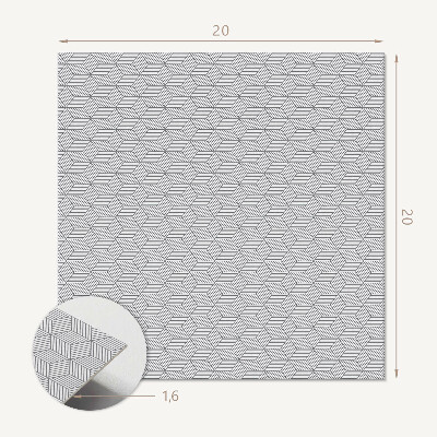 Carreaux pvc Motif de feuille dans une disposition hexagonale