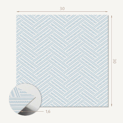 Carreaux de vinyle auto-adhésifs Motif en zigzag avec détails linéaires