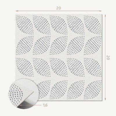 Carreaux pvc Motif de feuilles à pois