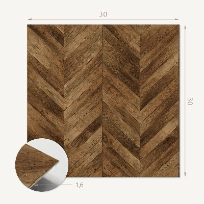 Carreaux vinyle Motif de planche à chevrons