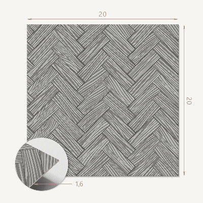 Carreaux de vinyle auto-adhésifs Motif de tissage en bois