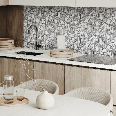 Carreaux pvc Motif avec des sculptures traditionnelles
