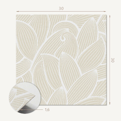 Carreaux pvc Feuilles ondulées florales