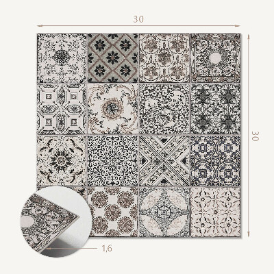 Carreaux de vinyle auto-adhésifs Classiques du design vintage