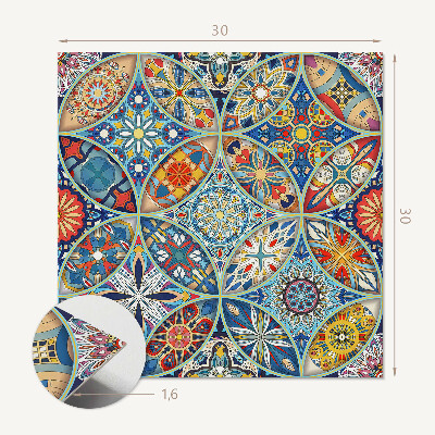Carreaux pvc Motifs de mosaïque symétriques