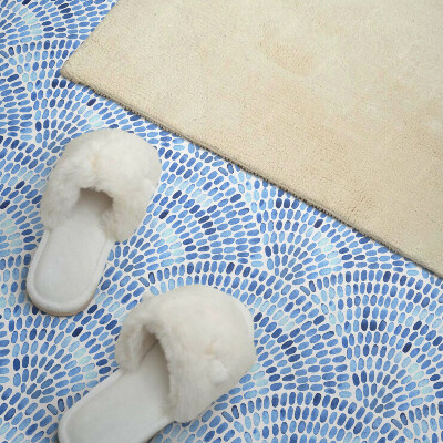 Carreaux vinyle Vagues aquarelles en couleurs