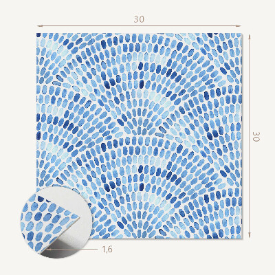 Carreaux vinyle Vagues aquarelles en couleurs