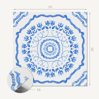 Carreaux pvc Motif floral rond