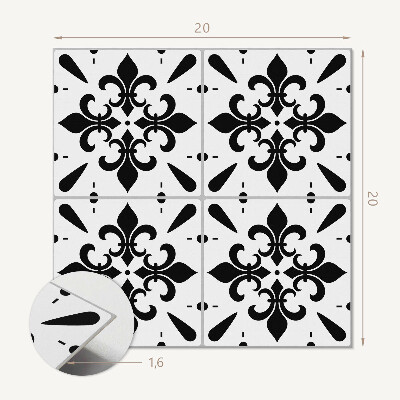 Carreaux vinyle Motifs floraux sur un fond délicat