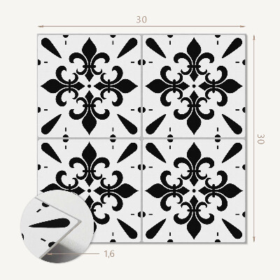 Carreaux vinyle Motifs floraux sur un fond délicat