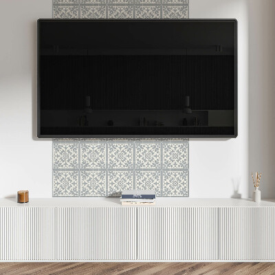 Carreaux pvc Motif floral sur carrelage