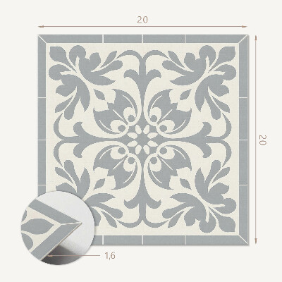 Carreaux pvc Motif floral sur carrelage