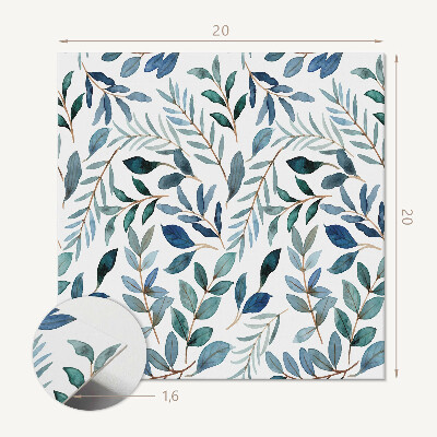 Carreaux vinyle Arrière-plan avec un motif de feuilles