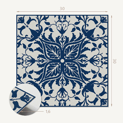 Carreaux de vinyle auto-adhésifs Motif végétal avec des feuilles