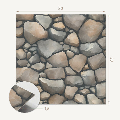 Carreaux de vinyle auto-adhésifs Modèle de structures rocheuses