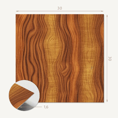 Carreaux de vinyle auto-adhésifs Style vagues en bois