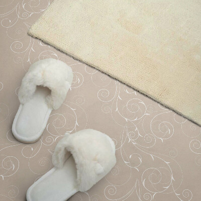 Carreaux pvc Fines spirales avec un motif de feuille