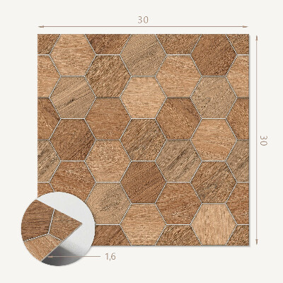 Carreaux vinyle Motif de tuile hexagonale