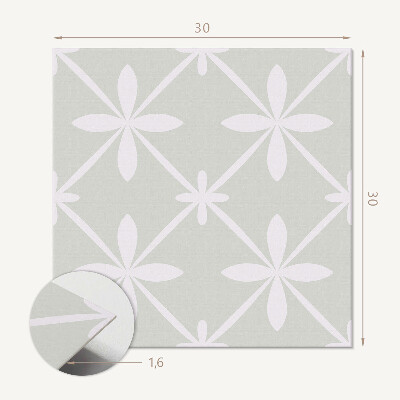 Carreaux vinyle Maille florale avec fleurs