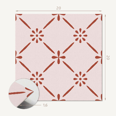 Carreaux de vinyle auto-adhésifs Motif floral moderne