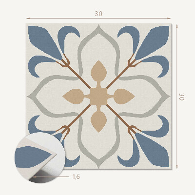 Carreaux pvc Motif de fleurs et de feuilles