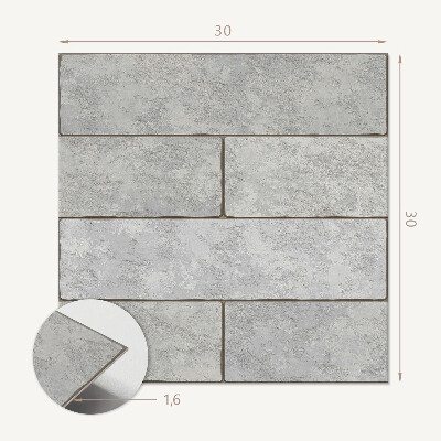 Carreaux vinyle Motif de brique tridimensionnel