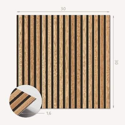 Carreaux de vinyle auto-adhésifs Une planche avec un motif vertical