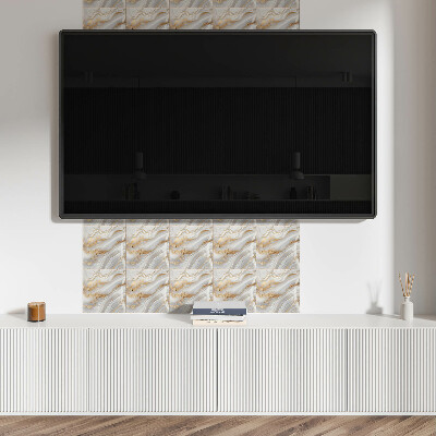 Carreaux vinyle Vagues de style abstrait avec détails