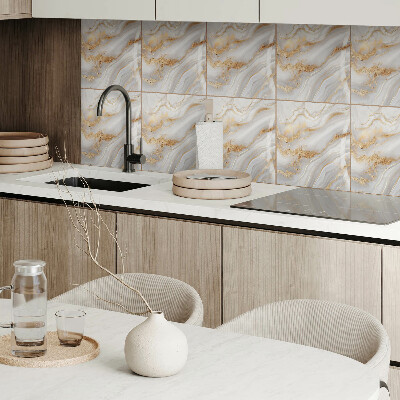 Carreaux vinyle Vagues de style abstrait avec détails