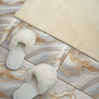 Carreaux vinyle Vagues de style abstrait avec détails